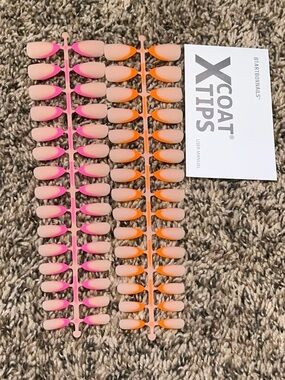 XCoat XTips Ombre Press-On Nail Set - Pink & Orange